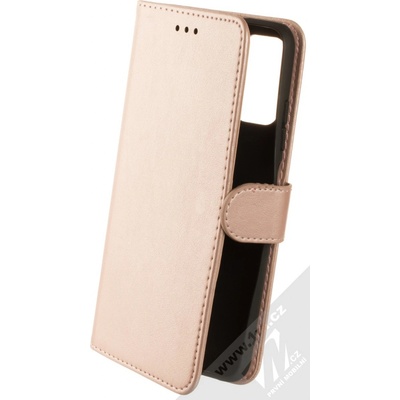 Pouzdro 1Mcz Marten Strap Book Xiaomi Redmi Note 10 5G, Poco M3 Pro růžově zlaté