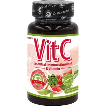 Cvetita Herbal VitC, 600 mg, 80 капсули, Cvetita Herbal