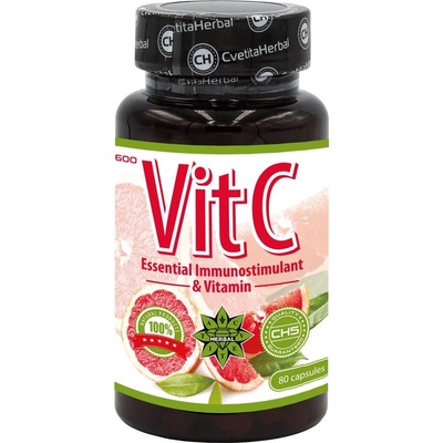 Cvetita Herbal VitC, 600 mg, 80 капсули, Cvetita Herbal
