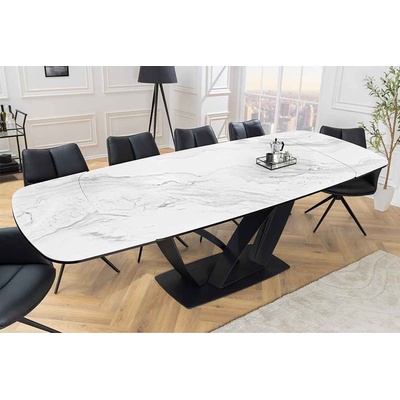 LuxD Roztahovací keramický stůl Vallerina 180-220-260 cm bílý