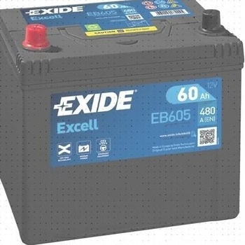 Exide Excell 12V 60Ah 390A EB605