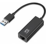 LevelOne LevelOne USB Gigabit Ethernet Adapter USB-0401 Gigabit USB Network Adapter, Wired, USB, Ethernet, 1000 Mbit/s, Black