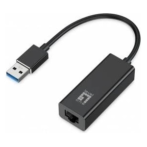 LevelOne LevelOne USB Gigabit Ethernet Adapter USB-0401 Gigabit USB Network Adapter, Wired, USB, Ethernet, 1000 Mbit/s, Black