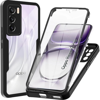 Techsuit Калъф за Oppo Reno12 Pro + Протектор - ColorVerse 360 Series - Черен