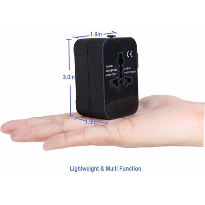 Techsuit Захранване с 2xUSB-A изхода и преходници за цял свят в едно устройство за мобилни устройства - Techsuit Travel Adapter (HHT202) 10W (бял) (KF2331242)