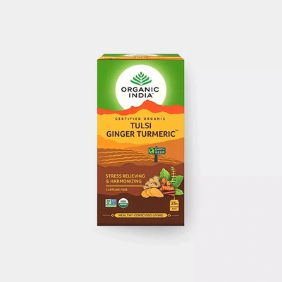 Organic India BIO tulsi kurkuma a zázvor 25 x 1,9 g