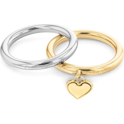Calvin Klein Bicolor súprava oceľových prsteňov Captivate 35000326