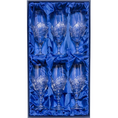 Bohemia Crystal sada broušených sklenic na pivo - brus Kometa Počet sklenic 6 x 420 ml