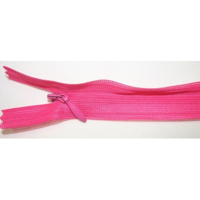 Zips krytý nedeliteľný 35cm cyklamenová