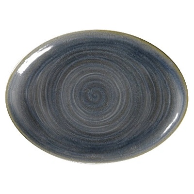 RAK Porcelain Spot talíř oválný 26 x 19 cm šedomodrý SJDNNOP26-12