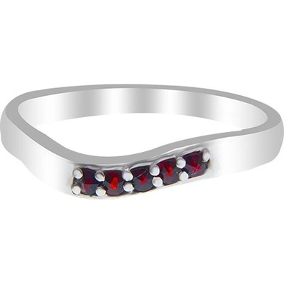 Český granát prsten stříbrný 1210879