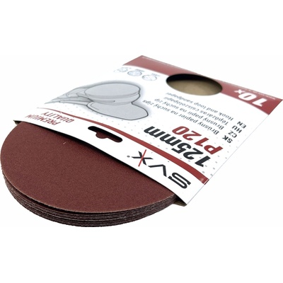 SVX Brúsny papier na suchý zips kruh 125mm P120 10 ks