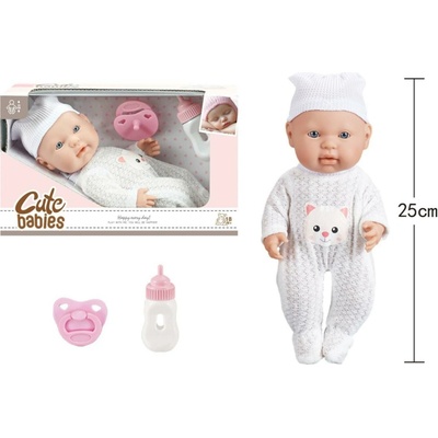 Teddies Miminko s cumlíkom a fľaškou 25 cm pevné telo