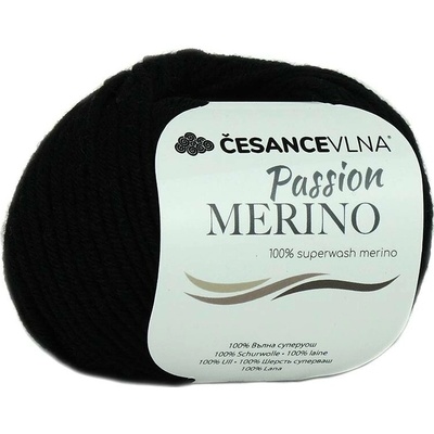100% Merino příze - Passion černá