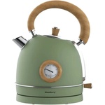 Klausberg Електрическа кана-чайник Klausberg KB 9008, 2200W, 1.8 л, 360° основа, Индикатор ниво вода, Термометър, Зелен (9999KB9008) Електрически кани