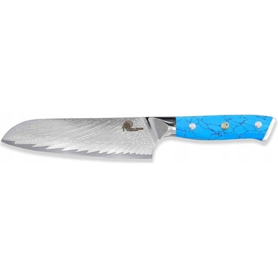Dellinger Nôž Santoku 180 mm Blue Stone VG-10 Damascus