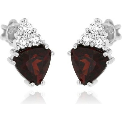 Zlatnictví U Kostela diamantové náušnice s almandinem 37069