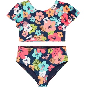 Roxy Детски комплект бикини Roxy Kid's Morning Flower Crop Top Set Bikini - Mood Indigo Morning Flowers Tw - размер 6 Years (750-2837-0115)