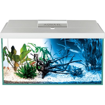 Aquael Leddy LED Day & Night akvarijný set biely 60 x 30 x 30 cm, 54 l