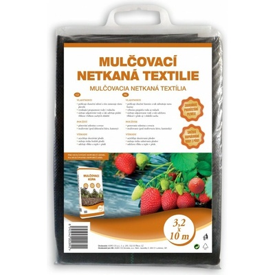 Agro mulčovací netkaná textilie 3,2 x 10 m 50 g/m² černá
