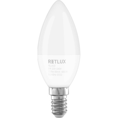Retlux RLL 430 LED žárovka Candle 8W E14 studená bílá