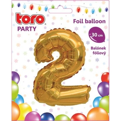 TORO BALÓNEK ČÍSLICE 2 30 cm MATNĚ ZLATÁ