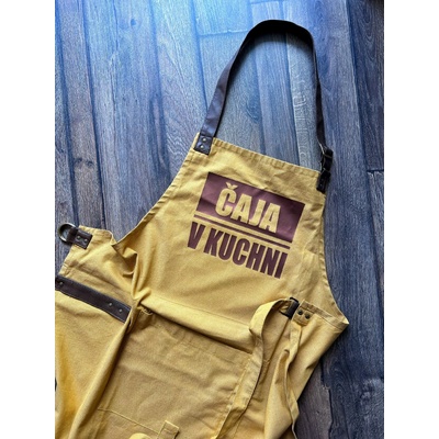 Bib Apron Kuchyňská zástěra Premier Čaja v kuchni 72x86 cm Hnedá