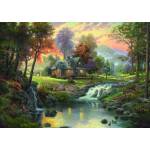 Schmidt Spiele - Puzzle Kinkade: Cottage by the stream - 1 000 piese