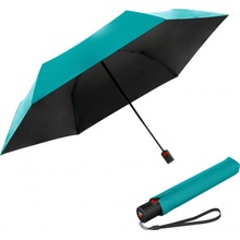 Knirps KNIRPS U.200 TURQUOISE WITH BLACK - elegantný dámsky plne automatický dáždnik