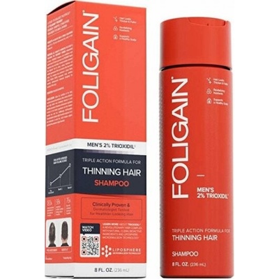 Foligain Triple Action šampón proti padaniu vlasov s 2% trioxidilom pre mužov 236 ml