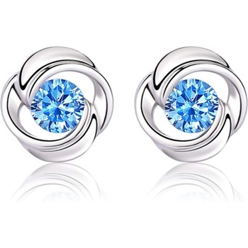 Silenti Jewelry Сребърни обеци "Случайност" - Син