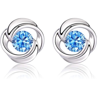 Silenti Jewelry Сребърни обеци "Случайност" - Син