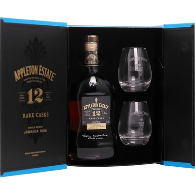 Appleton Estate 12y Extra 43% 0,7 l (darčekové balenie 2 poháre)