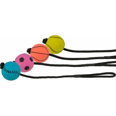 Trixie športová loptička na šnúrke penová guma 6 cm šnúrka 30 cm