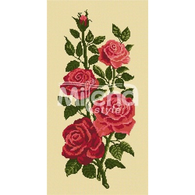 Milena Style Пано с рози - гоблен със схема конци Ariadna 1: 4