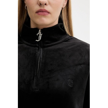 Juicy Couture Кадифен суичър Juicy Couture в черно с изчистен дизайн JCBAS224810 (JCBAS224810)