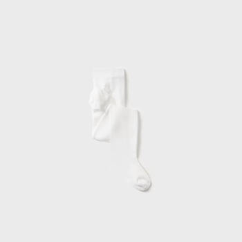 Mayoral Чорапогащник за бебе момиче в бяло Майорал