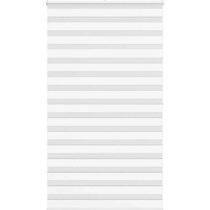 vidaXL Зеброва щора бял 130x200 см ширина на плата 125, 9 см полиестер (4014787)