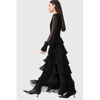 AllSaints Рокля AllSaints XANTARA в черно дълга разкроена W029DD (W029DD)