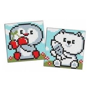 Ideyka Diamond mosaic Kids magnet - Penguin and. . 9x9cm