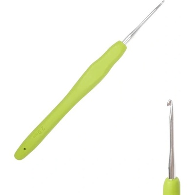 Háček s pogumovanou ručkou 2,0mm zelený