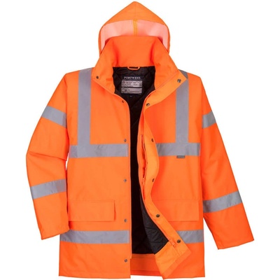PortWest bunda Traffic RT30 Hi-Vis zateplená reflexní oranžová