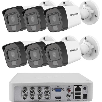HIKVISION Комплект ZK6125W с 6 Камери 2MP Dual-Light Аудио и 1TB Диск (ZK6125W)