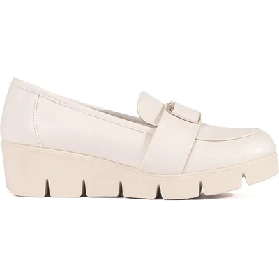 GOODIN Light beige wedge shoes krémová