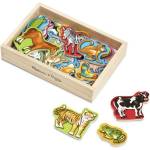 Melissa & Doug - Магнитен комплект - Дървени животни