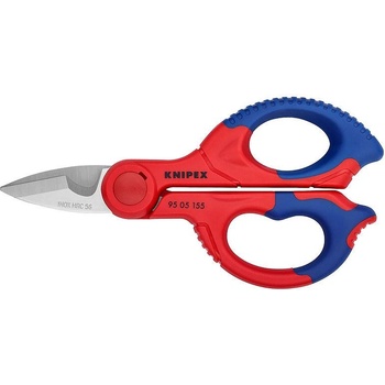KNIPEX Ножици за рязане на кабел усилени, хромирани, синьо-червена ръкохватка 155мм, - K9505155SB (K9505155SB)