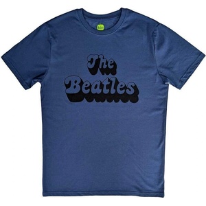 The Beatles Text Logo Shadow Denim Blue L Риза (BEATTEE572MD03)