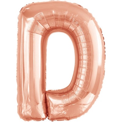 Amscan Foliové písmeno D rose gold 100 cm