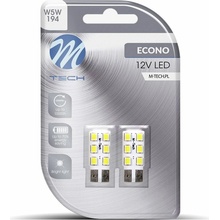 M-Tech W5W W2.1x9.5d 6 LED biele 2 ks, LB083W LB083W