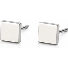 SARINES Minimalistické čtvercové peckové náušnice z chirurgické oceli 3 mm S1479